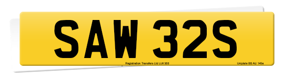 Registration number SAW 32S